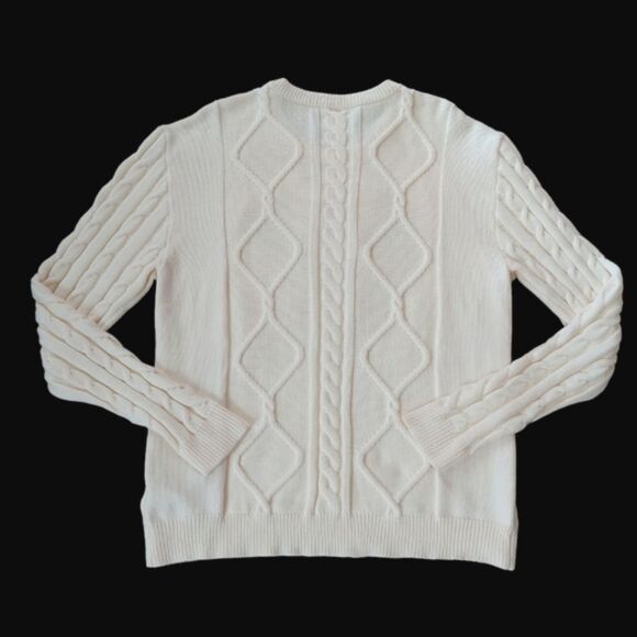 Disney parks Minnie mouse Cable Knit Cream Sweater Size XL - Picture 4 of 9